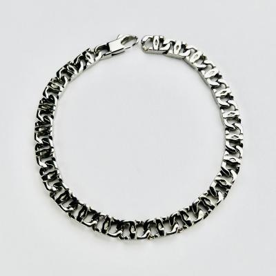 China Wholesale Hiphop High Polished Stainless Steel 6mm Width Chain Mens Cuban Bracelet for sale