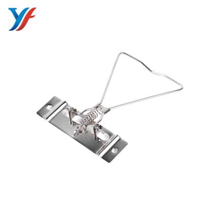 China For Stationery Folder To Hold Papers Commonly Used Lever Arch Silver Triangle File Box Clips for sale