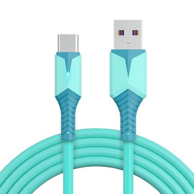 China MP3/MP4 Player Silica Gel OEM Liquid Quick Usb Cable Type C Cable With Led Type C And V8 Cables for sale