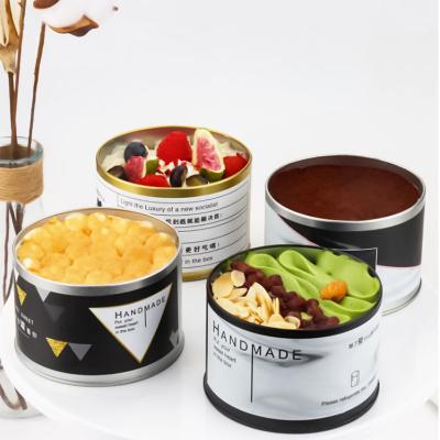 China Disposable Dessert Soy Milk Melaleuca Tin Cans West Point Packing Box Mousse Cake Packaging Box Around Iron Baking Box for sale