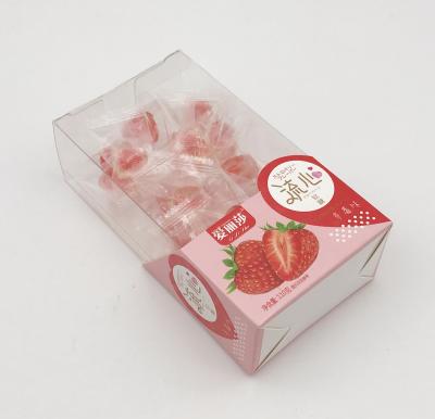 China Natural Strawberry Fruity Flavor Chewy Sweets Candy With Jam for sale