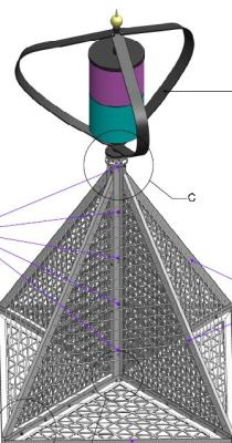 Cina Generatore eolico di levitazione magnetica il fondamento della torre, progettazione di 600w Windill in vendita