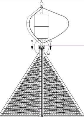 Cina Nessuna dinamite 600w Windill il fondamento CXF-600W della torre a Mountatin roccioso in vendita