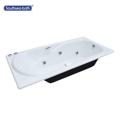 China New Wall Style Drop In Massage Mini Kid Soak Die Cast Iron Procelain Bath Metal Tub Easy Clean And Durable Back To Wall for sale