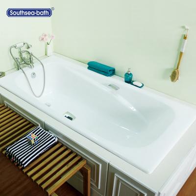 China Easy Clean And Durable Cheap Single Drop In Cast Iron Bathtub for sale