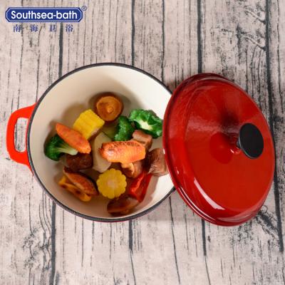 China Sustainable Custom Preseasoned Non Stick Enamel Cast Iron Pot Cookware Pots Sets China for sale