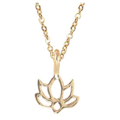 China Customizable Creative ZHONG NUO 2022 Women's Cards Clavicle Chain CLASSIC Lotus Necklace Gold Accessories for sale