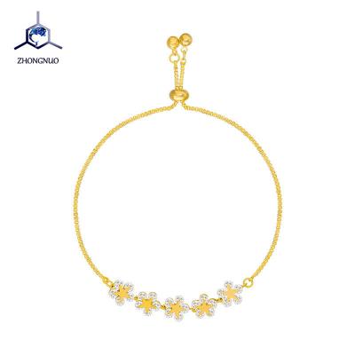 China Vintage ZHONG NUO Alloy Zircon Luxury Snowflakes Personalized Best Friend Bracelets for sale