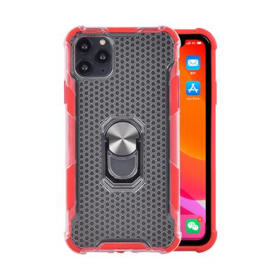 China Shockproof Clear TPU PC Ring Stand Phone Cover Case for iphone 11/11 pro/11 pro max for sale