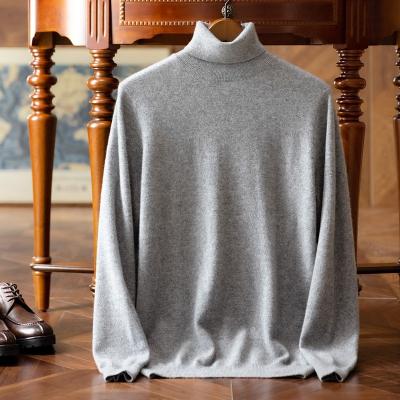 China Warm Mens 100% Pure Cashmere Sweater Breathable Cashmere Sweater High Neck Sweater for sale