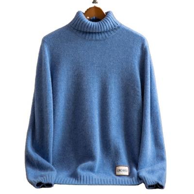 China 100% Pure Thick Cashmere Warm Men's High Neck Sweater Breathable Cashmere Sweater for sale