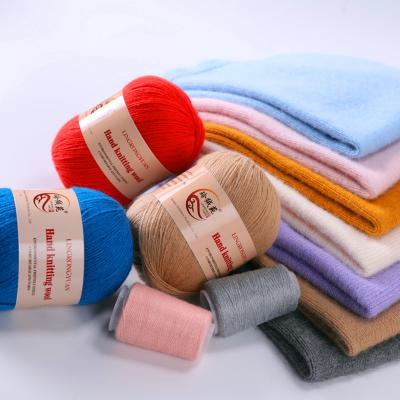 China High quality hand knitted crochet yarn Anti-bacteria plush mink velvet yarn anti-pilling for sale