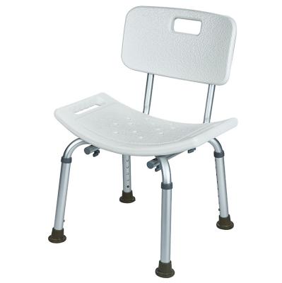 China Adjustable Height Adjustable Aluminum Stool Bath Tub Chair Backrest Function Structure for sale