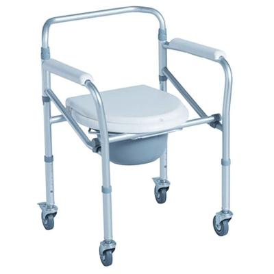 China Height Adjustable Chinese Medical Equipment Supplier Toilet Patient Chair With Aluminum Footrest For Sale for sale