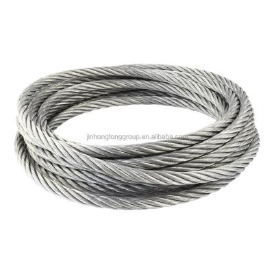 China Non-Alloy 1x7 Diameter ASTM A 475 High Tensile Galvanized 7 wire 0.33mm steel strand galvanized steel wire rope for sale