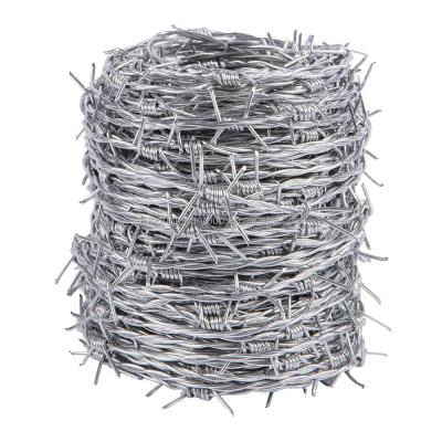 China Galvanized Iron Wire Barbed Wire Fence Hot Dip Galvanized Thorn Rope with Superior Protection for sale