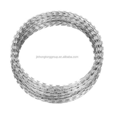 China High Tensile Strength Wire Hot Dipped Galvanized Razor Wire CBT-60 10m per Roll Barbed Wire Mesh Cross Razor for sale