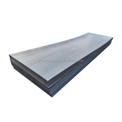 China Goede prijs SS400 Q235 Q345 Carbon Steel Tear Drop Pattern Checkered Plate Gegalvaniseerd Checkered Plate/Bladen checkered platen Te koop