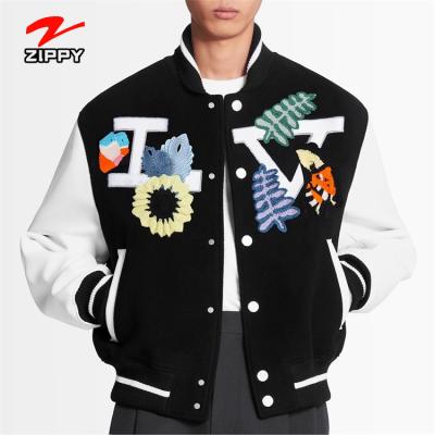 China Reversible Spring Logo Custom Winter Outdoor College Sports Jackets Mens and Coat Cotton Letterman Bomber Baseball Varsity Jacket Man for sale