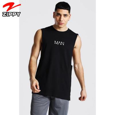 China Wholesale Oem Logo Plain Tshirt Breathable Custom Tank Top Sports Wear Fitness Spandex Mens Sleeveless T-Shirts for sale