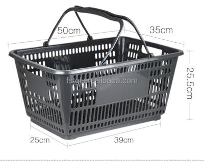 China 32 Liter Factory Price Eco - Friendly Plastic Shopping Basket For Supermarket for sale