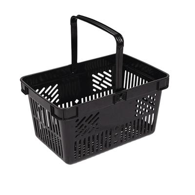 China Eco-friendly cheap supermarket plastic shopping basket with single/double handles for sale for sale