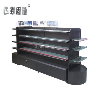 China Fashion supermarket metal display rack layout design double sided equipment for sale