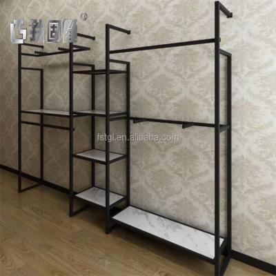 China Professional Lady Wall Mounted Manufacturer Boutique Clothes Store Show Furniture Racks for sale