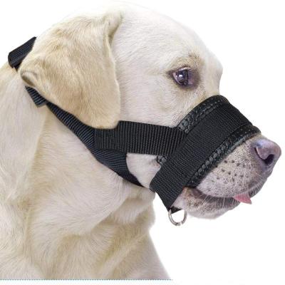 China Pet Products Stored Adjustable Soft Padded Dog Mouth Cover Dog Muzzle Anti-bitingdog Anti-barking Head Collar Halter for sale