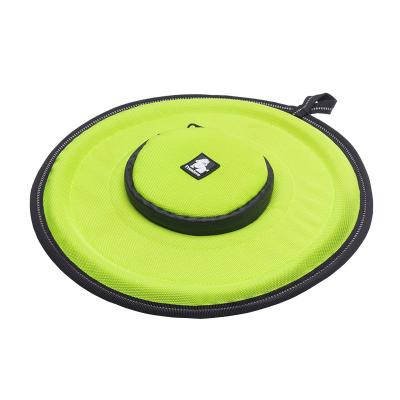 China Custom Viable High Quality Round Dog Frisbeed Toy Dog Frisbeed With Snack Pouch For Outdoor Training for sale