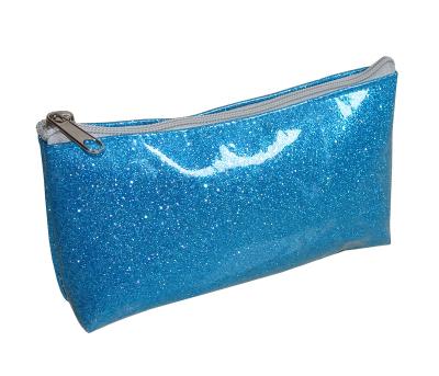 China Fashion Ladies Designer Glitter Cosmetic Makeup Bag Zipper for sale