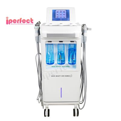 China Hydra Exfoliators 9 in 1 Aqua Facial Peeling Foam Bubble Remover Skin Analyzer Hydrodermabrasion Machine for sale