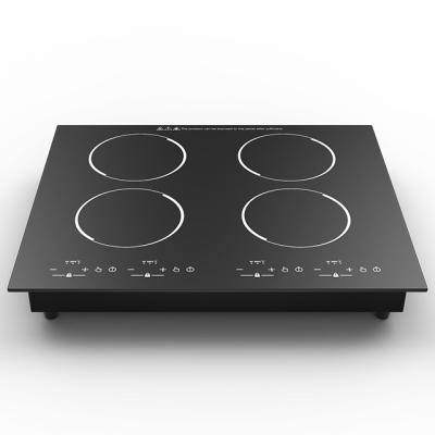 China Hotel Black Color 4800w Crystal Countertop Burners Plate Induction Cooker for sale