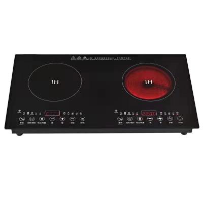 China Electric Stove Induction Cooker Hot Sale Hotel Double Burners Counter Infrared Cooker for sale