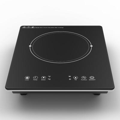 China Hotel Digital Display Black Color Hot Plate Portable Small Size Induction Stove for sale