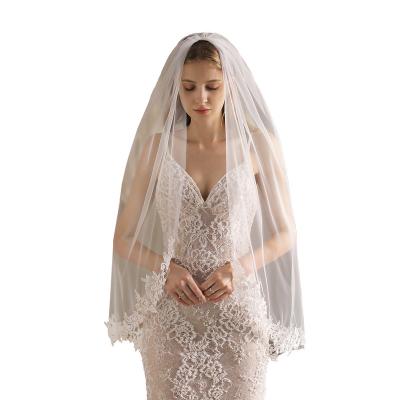 China New simple single-layer water-soluble lace decoration headdress wedding dress studio photo bridal headdress for sale