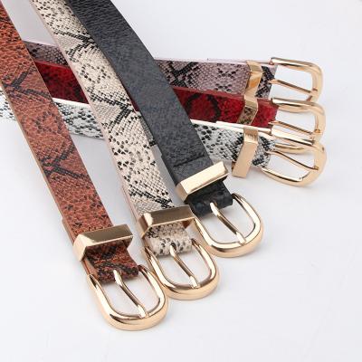 China New simple style women's inse belt ALLOY women's belt snake pattern fashion jeans belt for sale