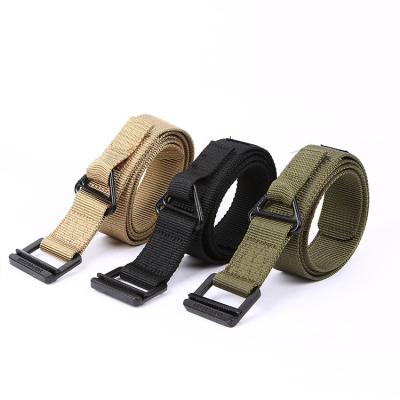 China Stripe New High Load-bearing New High Load-bearing Canvas Body Canvas Drop Rescue Mountaineering Outdoor Belt Thickened Nylon Outdoor Belt Training Belt for sale