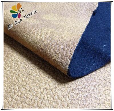 China Waterproof Embossed Suede Sofa Fabric Backing With Fleece/Suede Manufacturers for sale