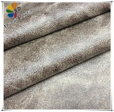 China Waterproof Embossed Suede Sofa Fabric Backing With Fleece / Sofa Fabric Supplier for sale