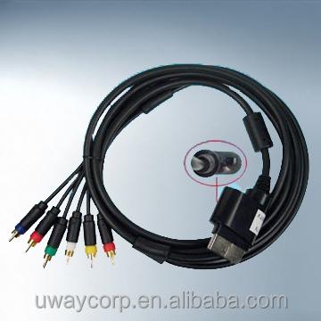 China COMPONENT CABLE 2M Black Color Nickel Connector For Xbox 360 XB36-903N for sale