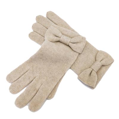 China luxury & hot & Lightweight Women's Cashmere Winter Gloves Full Finger Wram Women Elegant Gloves for sale