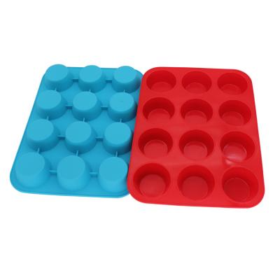 China Viable Cup DIY Egg Muffin Silicone Mold 12 Hole 6750 Tart Cake Mold for sale