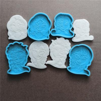 China Viable 6290 4 Pcs Set Girl Princess Silicone Mold For Phone Socket for sale