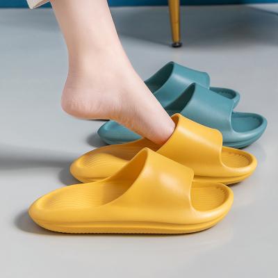 China Cushioning New Summer Stripe Cool Female Thicken Indoor Cool Slippers Pairs Of Cool Slippers Eva Slips Slippers for sale