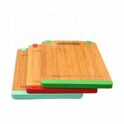 China Totally Sustainable Wholesale Natural Organic Bamboo 3pcs Cutting Board Eco - Friendly Set for sale