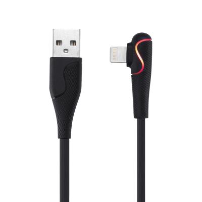 China MP3/MP4 Player Flame Gradient Color Breathing Lightweight Data Cable USB Fast Charging Type C 90 Degree USB Date Cable for sale