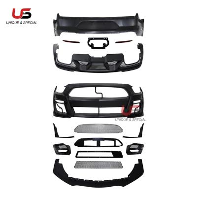 China High Quality Plastic Body Kit For Ford Mustang Upgrade To GT500 Front Bumper Rear Bumper Diffuser 2015-2017 for sale