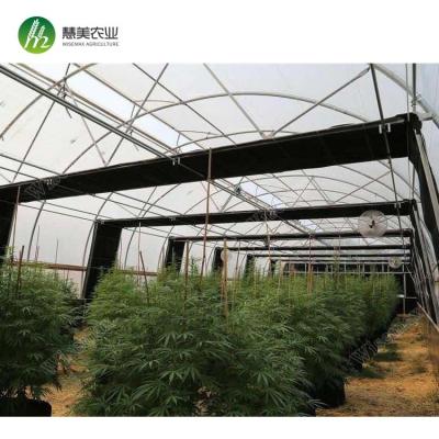 China Medical Planting For USA Blackout Three Layers Automatic Light Curtain Deprivation Greenhouse High Tunnel for sale