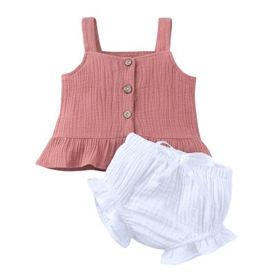 China Sweet Hot Sale Rompers Best Quality Summer Wholesale Infant Baby Clothes Sets for sale